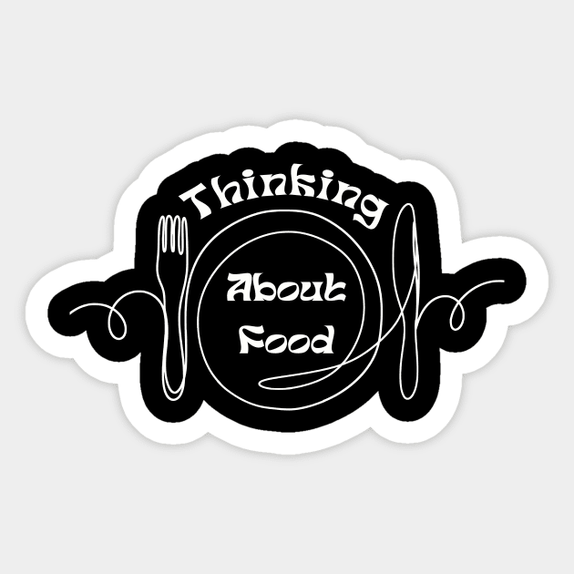 Thinking About Food Funny Sticker by Summerch
